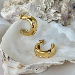 restik creoler GLOW AUDRY vandfast 18kt. forgyldt