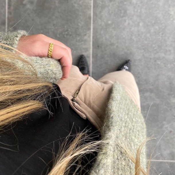 Selia panzer ring forgyldt