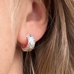 Hoops LOVE ME SMALL Sterling Slv