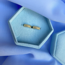 Chunky dottie hoops forgyldt slv