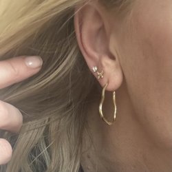 restik creoler CURLY Forgyldt Slv