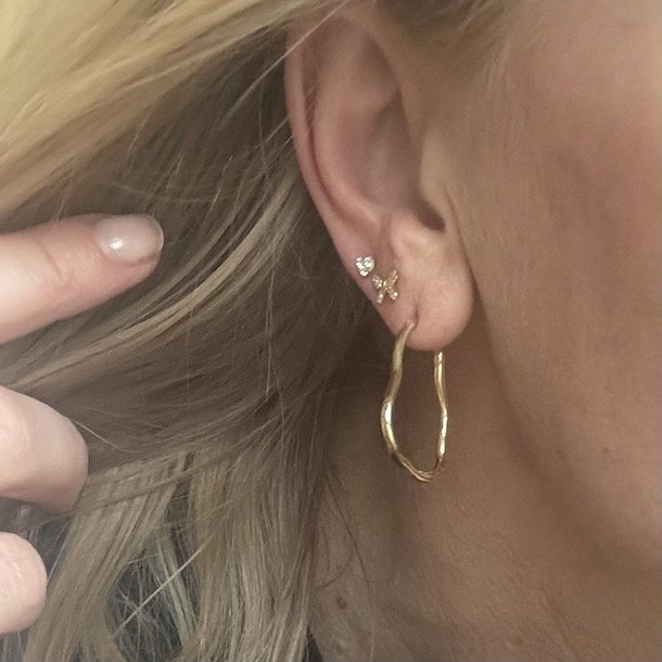 restik creoler CURLY Forgyldt Slv