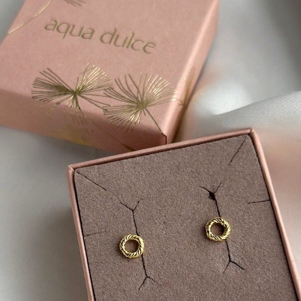 restikker TWISTED TINY Forgyldt Slv