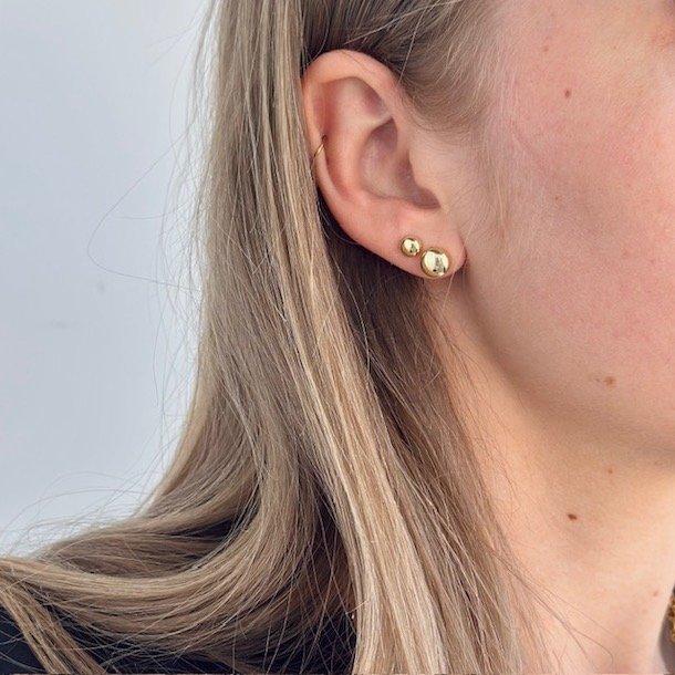 restikker SMALL GLOBE forgyldt slv