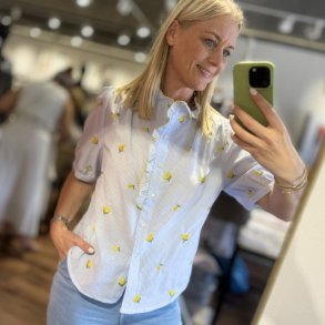 Lemon Stripe Skjorte