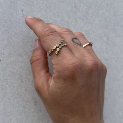 Fingerring Claire Dual - Guldbelagt vandfast 