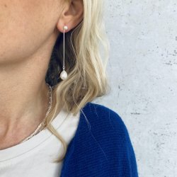 restikker MEGAN m. kde og hvid perle slv