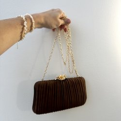 Aftentaske brown rose