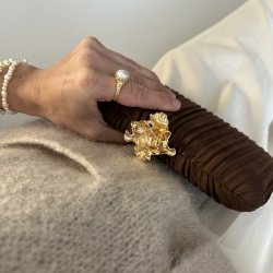 Aftentaske brown rose