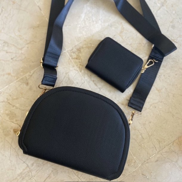 Crossbody dobbelt rum med lille pung