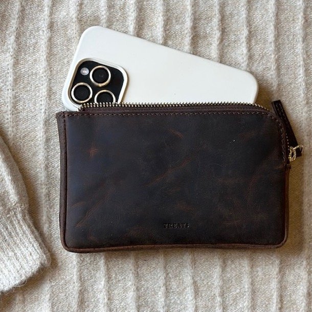 Kacey clutch HUNTER skind