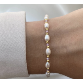 Armbnd COAST rose forgyldt slv