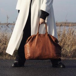 Weekendtaske Butte  washed Skind