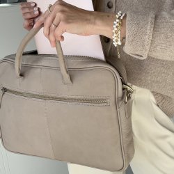 Norberg computertaske  beige Skind