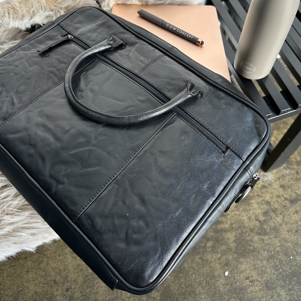 Norberg Computertaske sort Skind