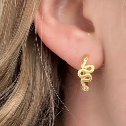 HOOPS SNAKE 15mm Forgyldt Slv