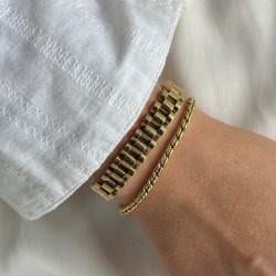 Armbnd BETTY vandfast 18kt forgyldt