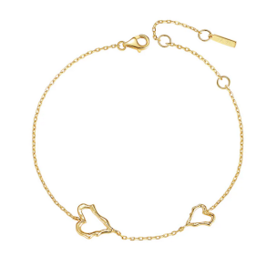 Armbnd NOLA heart forgyldt slv