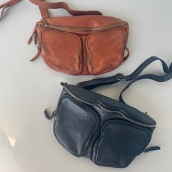 Bltetaske stor washed skind