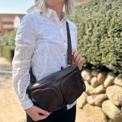 Bltetaske stor washed skind