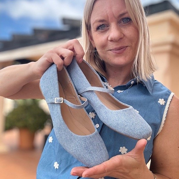 Ballerina denim str. 36-41