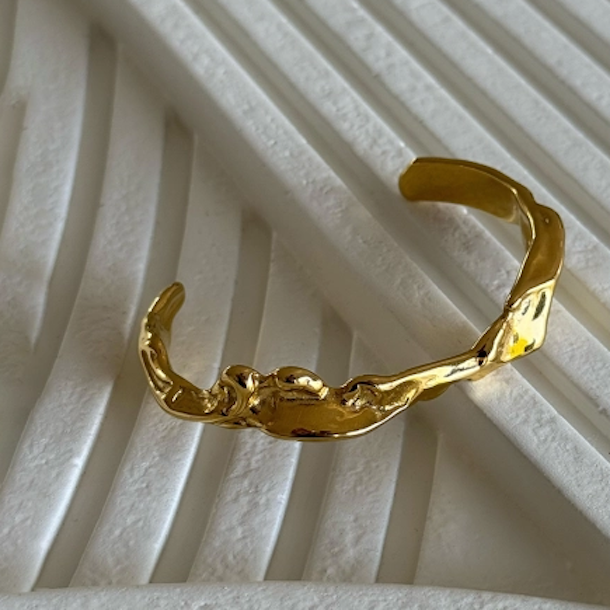 Armring FLOW vandfast 18kt. forgyldt