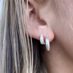 Hoops CHUNKY LINE Sterling Slv