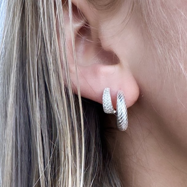 Hoops CHUNKY LINE Sterling Slv