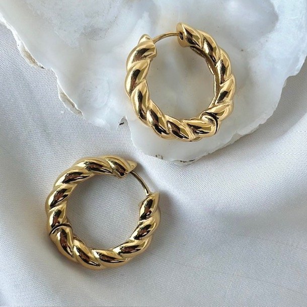 Hoops CAMILLE 26 mm vandfast 18kt. forgyldt