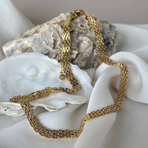 Halskde HEAWY FRIDA vandfast 18kt. forgyldt