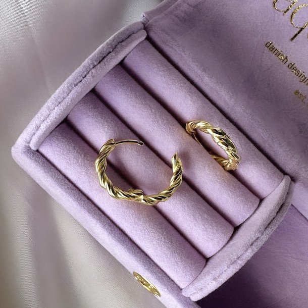 Hoops CURLY 18 mm Forgyldt Slv