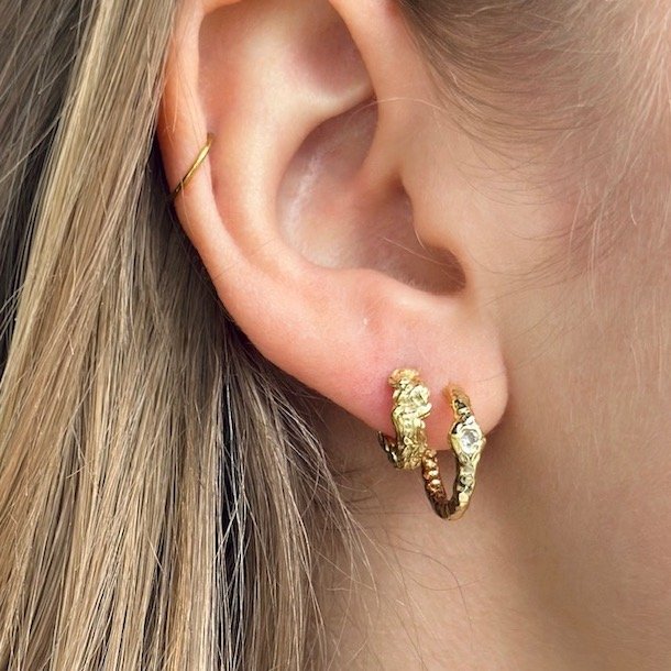 Hoops Tuuli 12 mm forgyldt slv