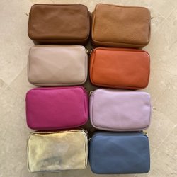 Crossbody sofia skind guld