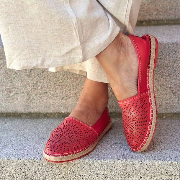 Espadrillos rd lace - skind str 36-41