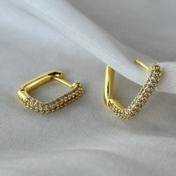 Hoops LIGA square forgyldt slv 