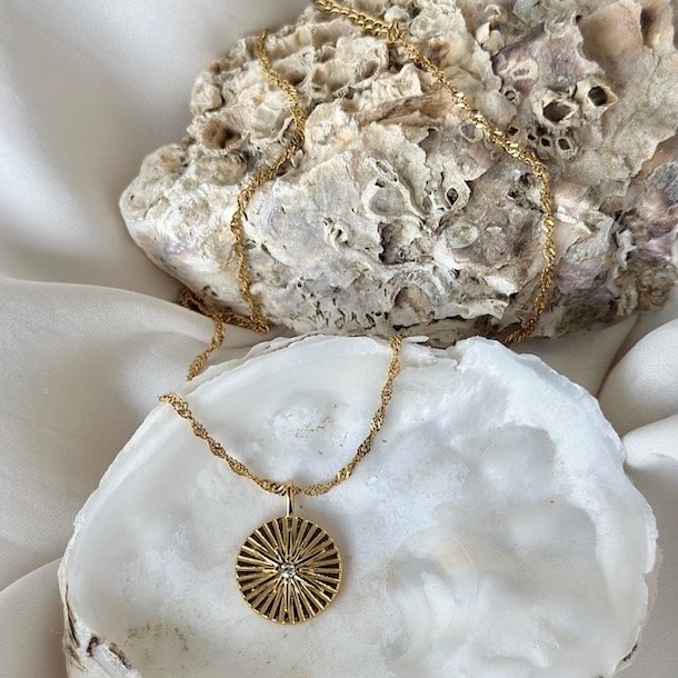 Halskde GLOW LIKE A STAR vandfast 18kt. forgyldt