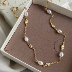 Halskde MILENA  Forgyldt Slv