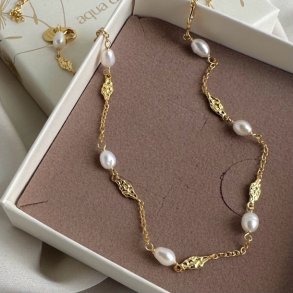 Halskde MILENA  Forgyldt Slv