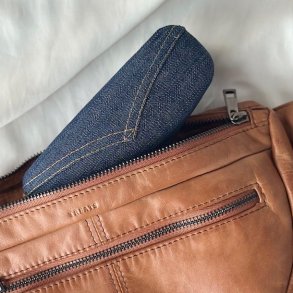 Brilleetui hardcase denim