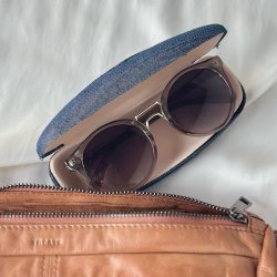 Brilleetui hardcase denim