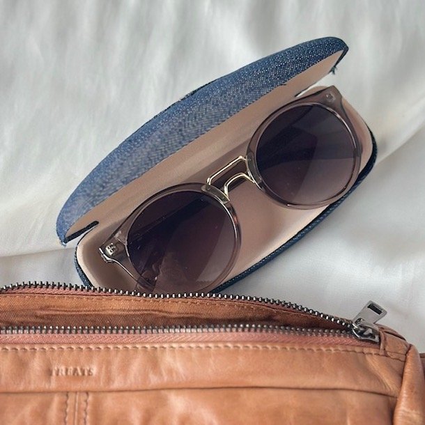 Brilleetui hardcase denim