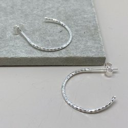 Hoops DIAMOND CUT 20 mm sterling slv