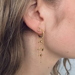 Hoops m. kde DARLING ROCK Forgyldt Slv