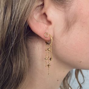 Hoops m. kde DARLING ROCK Forgyldt Slv