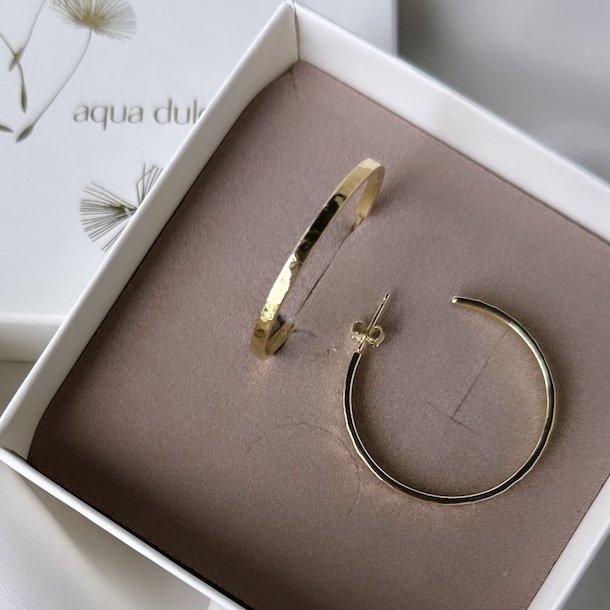 Hoops ELENA 30 mm Forgyldt Slv