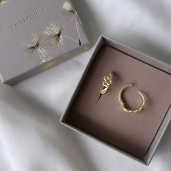 HOOPS SNAKE 15mm Forgyldt Slv