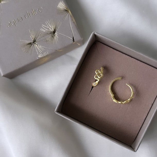 HOOPS SNAKE 15mm Forgyldt Slv