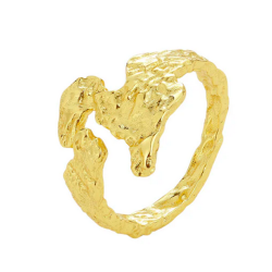 Fingerring Adika elements forgyldt slv