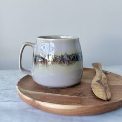 Buttet krus keramik 8,5 x 8 cm