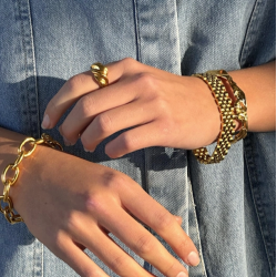 Armbnd HEAWY BRITNEY vandfast 18kt. forgyldt